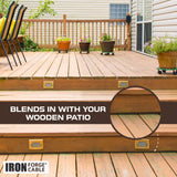 Iron Forge Cable 75 Ft Brown Extension Cord with 3 Outlets - 16/3 SJTW Weatherproof Outdoor Extension Cord with Multiple Outlets 3 Prong, Heavy Duty Wire 10 AMP for Garden, Lawn, Light Decoration IRON FORGE CABLE