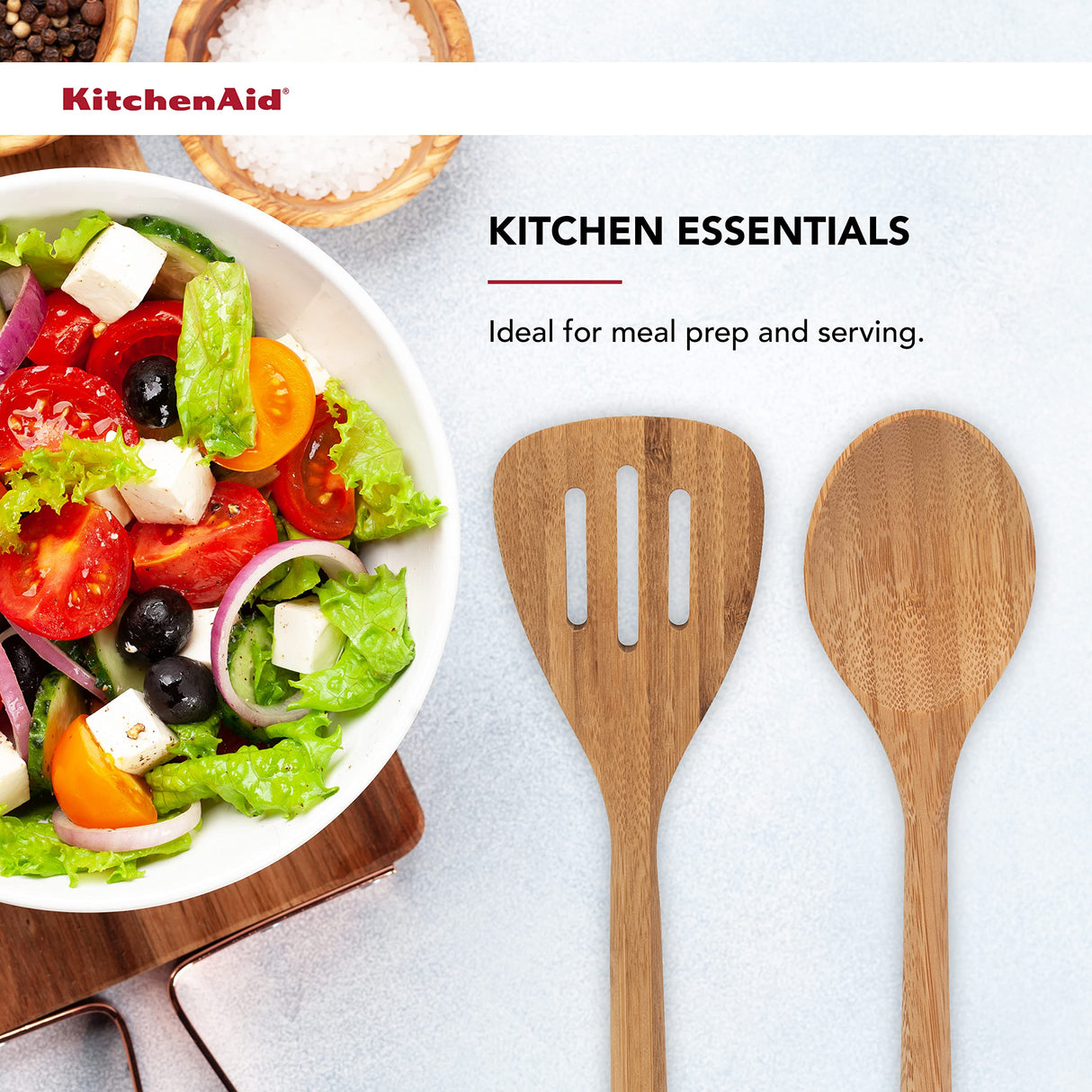 KitchenAid Bamboo Turner and Spoon Set, 2-Piece KitchenAid