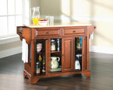 Crosley Furniture Lafayette Full Size Kitchen Island with Natural Wood Top, Cherry Crosley Furniture