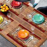 Merry Christmas Placemats Set of 4 18" x 12", Winter Xmas Tree Snowflake Red Plaid Table Mats Heat-Resisting Non Slip Reversible Burlap Coffee Place Mats for Party Dining Table Kitchen Decor Sweetshow