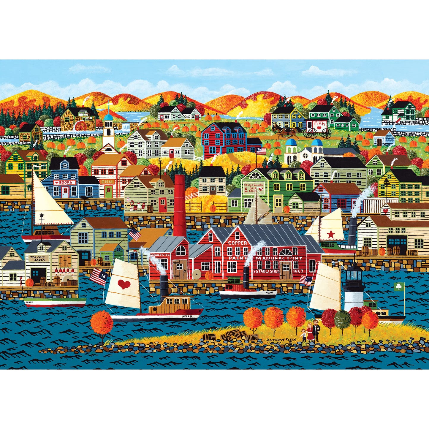 RoseArt - Home Country- Cape Ann - 1000 Piece Jigsaw Puzzle for Adults