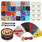 Weigreen Wax Seal Kit, Premium Wax Seal Stamp Kit with 24 Colors 624 Pcs Beads, Metallic Pens, Warmer, Spoon and Tea Candles for Wedding Invitation, Letter Envelope, Gift Cards & DIY Crafts Weigreen