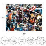 AQUARIUS Marvel Captain America Puzzle (500 Piece Jigsaw Puzzle) - Glare Free - Precision Fit - Officially Licensed Marvel Merchandise & Collectibles - 14x19 Inches AQUARIUS