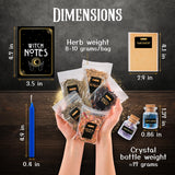 Witchcraft Supplies Kit for Witch Altar 54PCS - Spell Candles for Witches - Crystals Spell Jars for Witches - Herbs for Spells - Beginner Witch Starter Box - Witchcraft Kit Wyspell