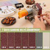 Multifunctional Electric Jewelry Making Machine, 7-Adjustable Speed Jewelry Repair Sander Polisher Jewelry Making Supplies Kit - For Ring, Bead, Copper, Silver, Wood, Resin, Gemstone, Crafts Sbestily