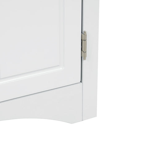 Triangle Bathroom Storage Cabinet With Adjustable Shelves, Freestanding Floor Cabinet For Home Kitchen HouseOfZazla