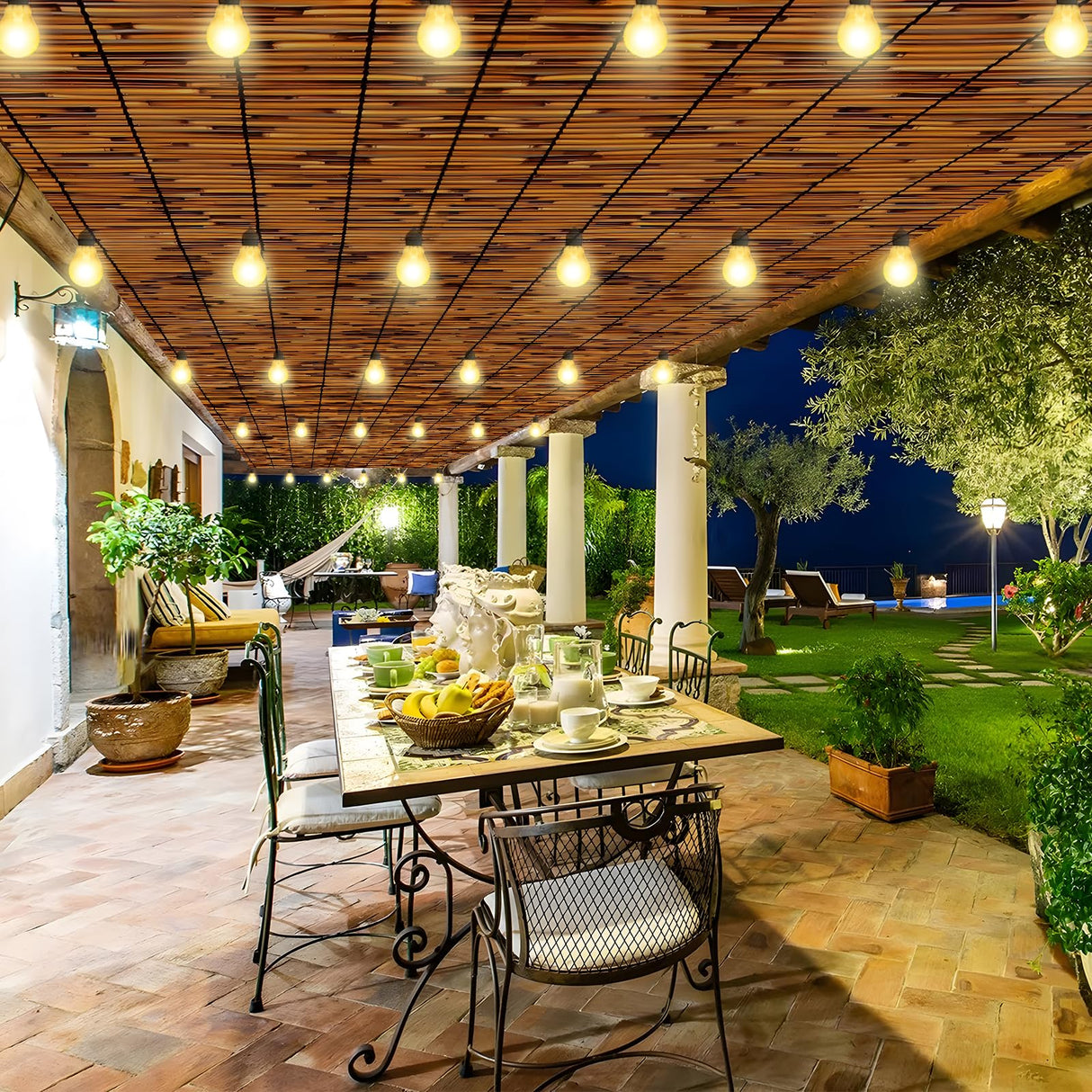 TENTONUP Bamboo Fence 6 Feet High Outdoorh,Bamboo Reed Fence Rolls,Bamboo Privacy Fence Screen,Bamboo Reed Fencing for for Outdoor Backyard,Garden,Balcony,Patio,6FT x 16.4FT,Brown TENTONUP