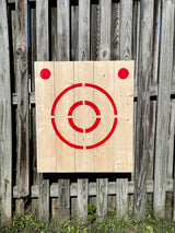 Wooden Foldable Axe and Knife Throwing Target with Stand WoodArtSupply