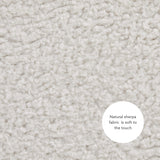 Linon Home Décor Cream Sherpa Round Storage Wooden Base by Linon Lexington Ottoman (AMZN2305) Linon