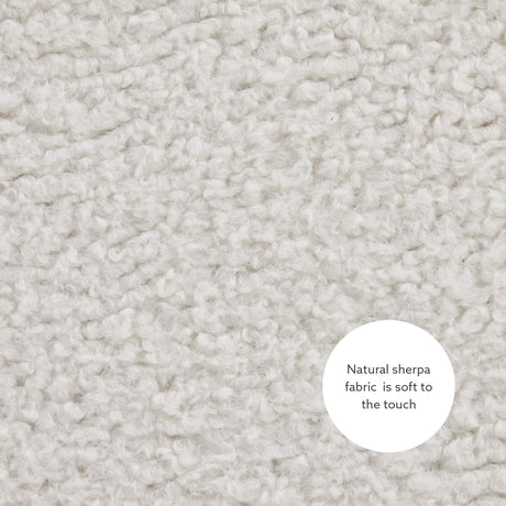 Linon Home Décor Cream Sherpa Round Storage Wooden Base by Linon Lexington Ottoman (AMZN2305) Linon