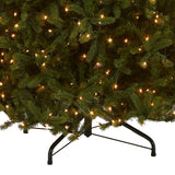 National Tree Company Pre-lit 'Feel Real' Artificial Giant Downswept Christmas Tree, Green, Douglas Fir, White Lights, Includes Stand, 10 feet National Tree Company