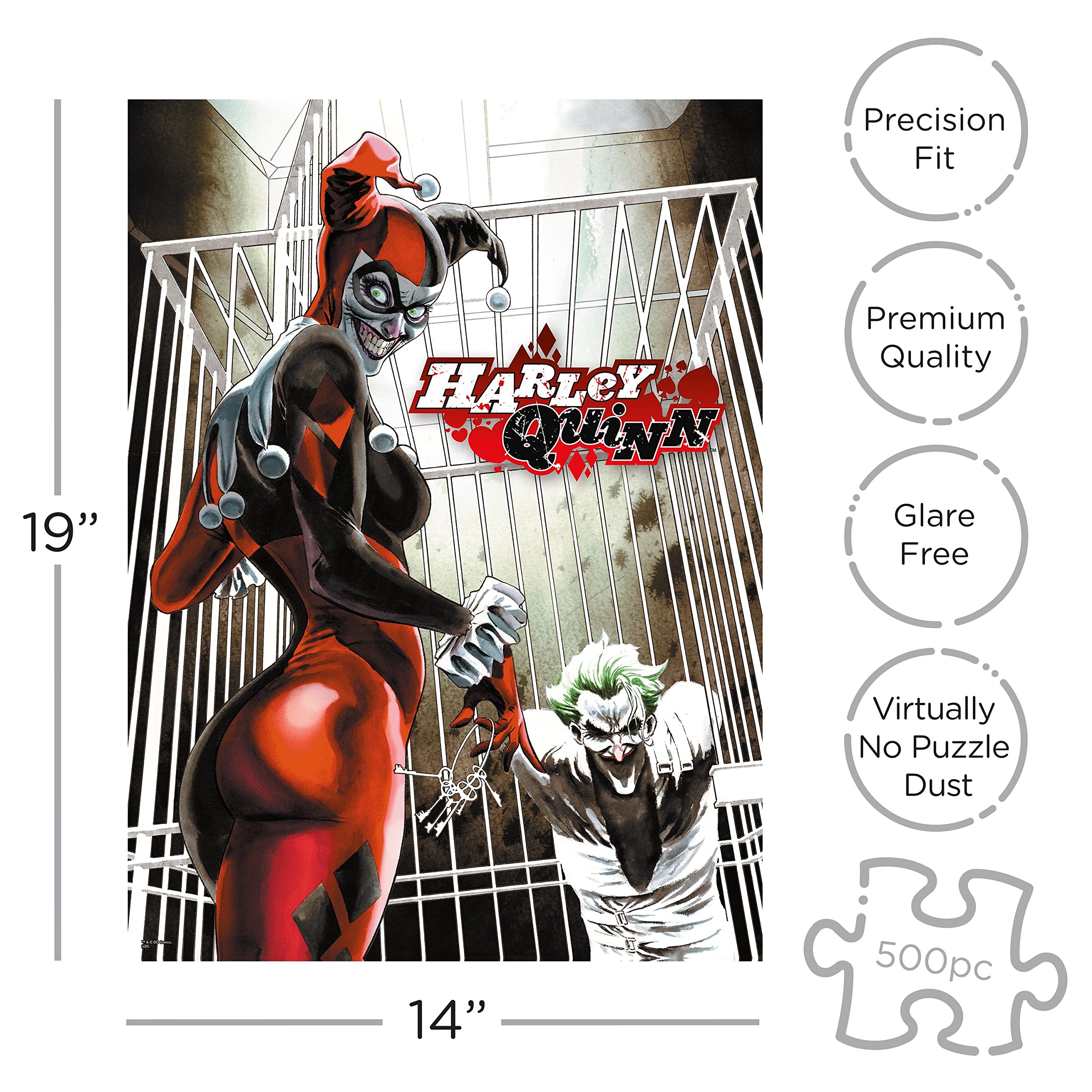 アメコミ・英語　ハーレイ・クイン　①〜⑤巻セット　HARLEY QUINN AQUARIUS DC Comics Puzzle Harley Quinn & The Joker (500 Piece