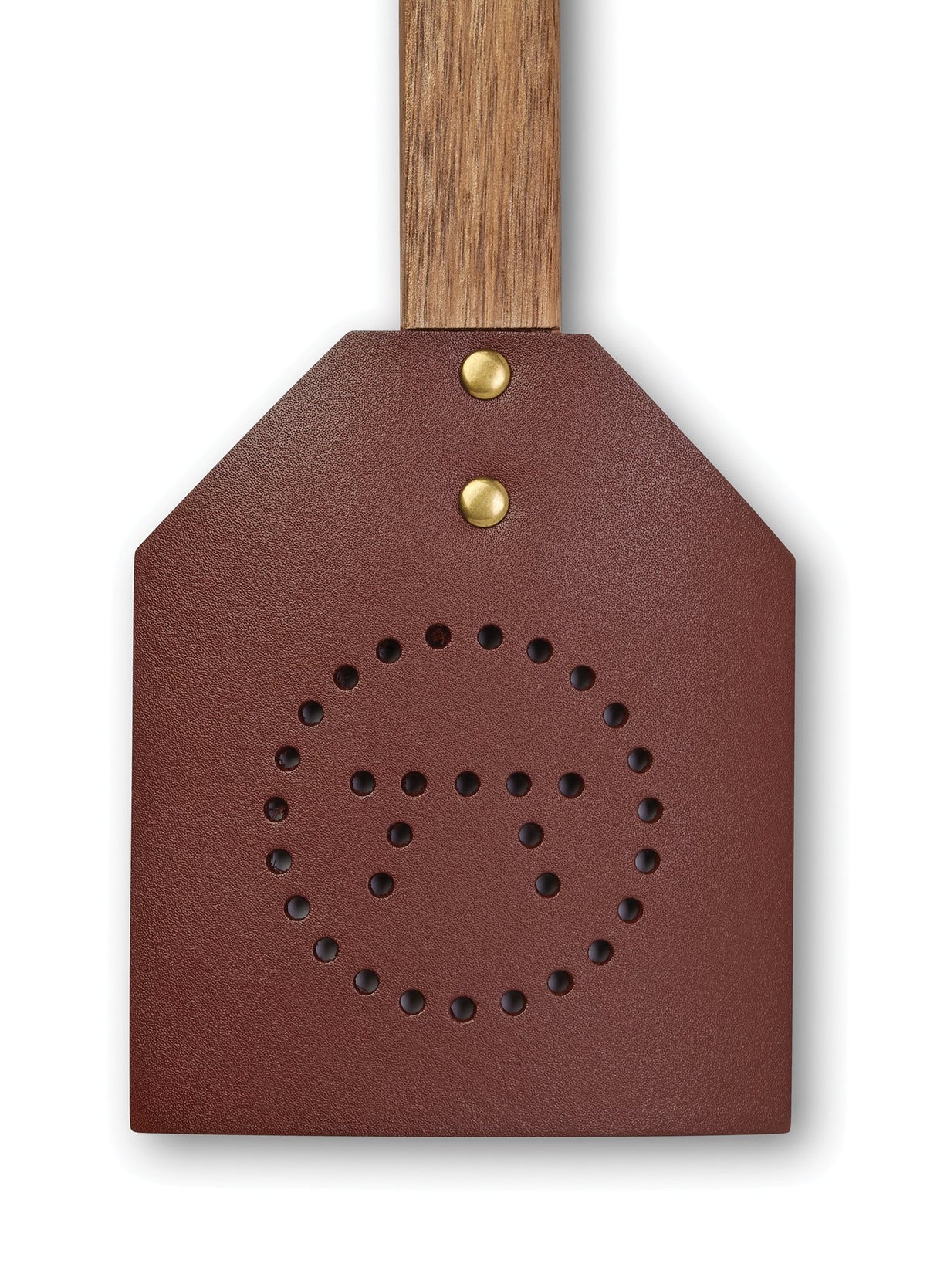 Outset 76616 Acacia Wood and Leather Amish-Style Fly Swatter, 17.5", Brown Outset