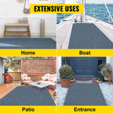 Happybuy 6 ft x 13 ft Grey Marine Carpet for Boats Waterproof - 0.18" Thick Indoor Outdoor Rug Carpet Roll for Home Patio Porch Deck Happybuy