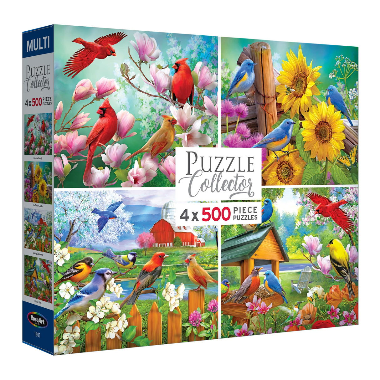 RoseArt - Songbird - 4-in-1-500 Piece Jigsaw Puzzle for Adults RoseArt