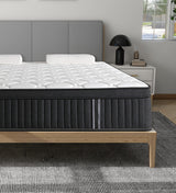 Huyamy Queen Mattress,12 Inch Queen Size Mattresses Memory Foam Hybrid Black Mattress in a Box,with Provide Support and Improve Sleep Mattresses,Medium Firm. Huyamy