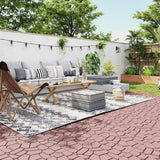 Rovibek 44 PCS Interlocking Deck Tiles, 12" X 12" Plastic Deck Tiles Outdoor Waterproof, All Weather Patio Tiles for Balcony Backyard Poolside Porch, Pavers for Outside Walkway, Stone Brown Rovibek