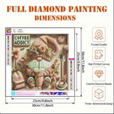 BYGFHLYW Diamond Art Painting Kits for Adults, Gnome Drinks Coffee 5D Diamond Painting Dots Art Kits for Adults Beginner, DIY Full Round Gem Crystal Art Paint by Diamond, Home Wall Decor 12 x 12 in BYGFHLYW