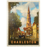 MyPuzzle Charleston, South Carolina: St Philip's Church, Vintage Poster - Premium 500 Piece Jigsaw Puzzle for Adults MyPuzzle.com