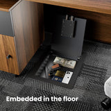 KornerBatl Hidden In Wall Safes Between Studs with Removable Pegboard, 0.405 Cubic Ft. Hidden Security Floor Safe with Key Lock for Handgun, Jewelry, Passport KornerBatl