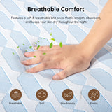 GTWMAT Full Size Mattress 8 Inch, Cooling Gel Memory Foam Mattress in a Box for Single Adult Cool Sleep Pressure Relief, Removable Washable Cover, Medium Firm Feel, CertiPUR-US Certified, Blue GTWMAT