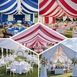 PartyVillage 10ftx40ft White Ceiling Curtain for Wedding Parties – 2 Panels Wrinkle-Free 40 FT Long Tent Draping Curtains for Wedding, Birthday & Theme Parties, 40ft Height with Rod Pocket Party Village