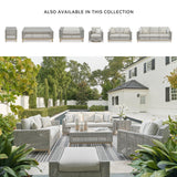 Signature Design by Ashley Seton Creek Cottage Weather Resistant Outdoor Loveseat with Cushion and 2 Throw Pillows, Light Brown & Light Gray Signature Design by Ashley