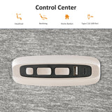 MCombo 60" Wall Hugger Power Loveseat Recliner Sofa with Adjustable Headrest, RV Reclining Loveseat with USB and Type C Charge Ports for Living Room 6924 (Light Grey) MCombo