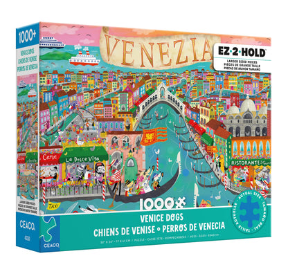 Ceaco - Venice Dogs - 1000 Larger Sized Piece Jigsaw Puzzle