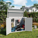 Outdoor Storage Shed for Backyard Garden Horizontal Portable Utility Deck Box and Cabinet for Tools, Equipment, Garbage(4.5' x 2.5') UDPATIO