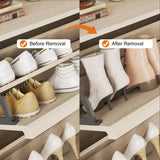 GarveeHome Shoe Cabinet with 3 Flip Drawers, Wooden Shoe Organizer with Adjustable Shelf, Shoe Storage for Entryway, Hidden Shoe Cabinet for Hallway, Living Room, Natural Oak GarveeHome