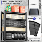 Phonando 72" Hx36 Wx16 D 5-Tier Garage Shelf, 3000 lbs Heavy Duty Storage Shelves, Easy Assembly Adjustable Stainless Shelving, Suitable for Garage Basement Office Farmhouse etc Phonando