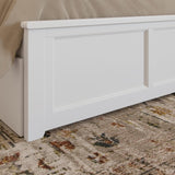 AFI, Madison King Platform Bed with Matching Footboard and Twin XL Trundle, White AFI