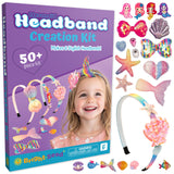 Headband Making Kit for Girls, Make Your Own Fashion Headband, Girl Accessories Ages 5-12, DIY Arts & Crafts, DIY Hair Accessories Set, Birthday Gifts for Girls 5 6 7+ Years Old, Gift Ideas Mermaid Bright Seed