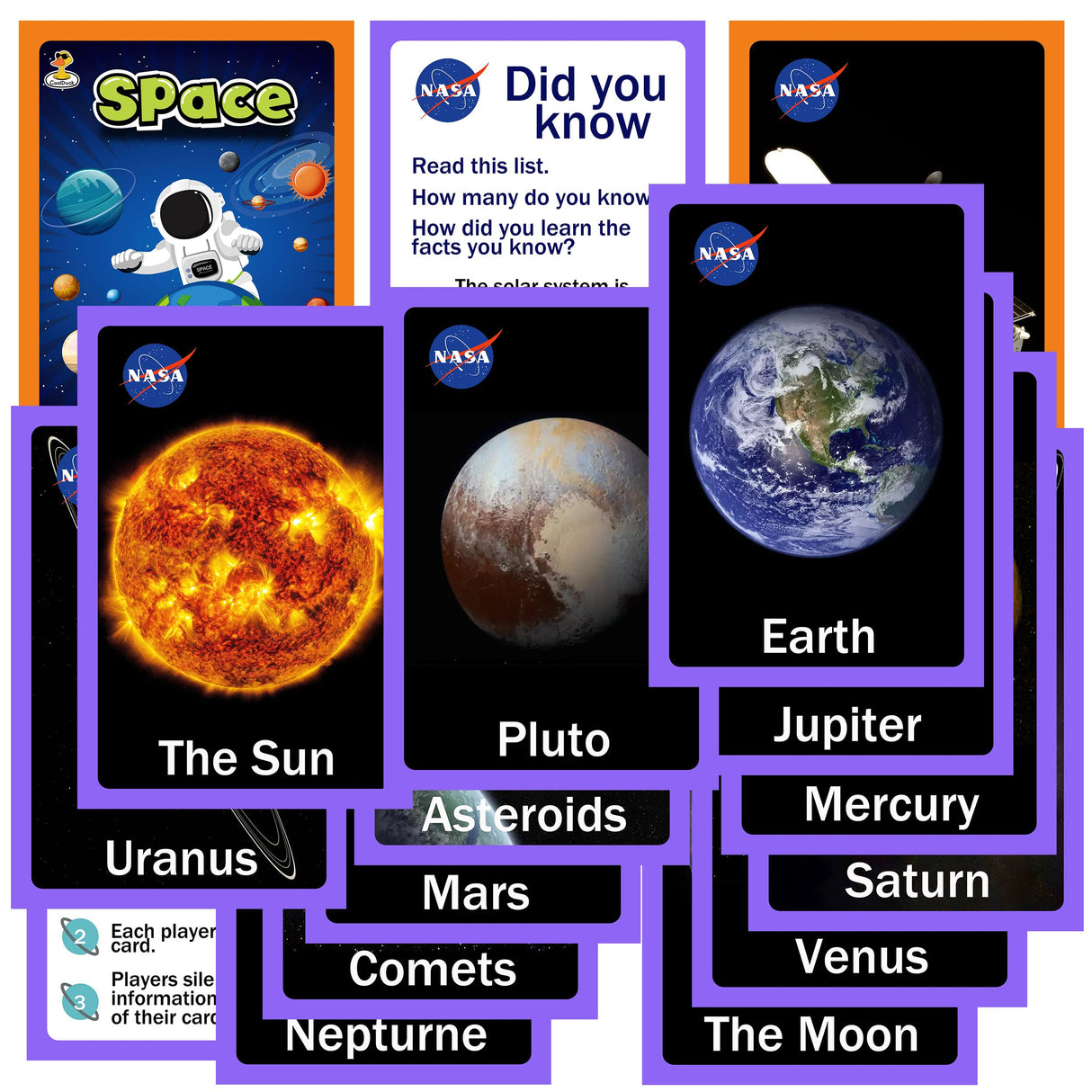 Solar System Planets Toys for Kids, STEM Educational Sensory Toys for Autistic Children Non-Toxic, Space Astronaut Slime Ball Alien Monster Toy Set with Mesh Storing Bag for 3-5-8-10 Boy Girls COOLDUCK