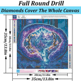 Crystal World Landscape Diamond Art Kits for Adults, 5D Diamond Painting Kits for Adults Beginners, DIY Full Round Drill Diamond Dot Painting Gem Art Kits for Adult, Home Wall Decor 13.8x13.8 Inch VCLKDIY