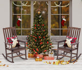 Mederlo Acacia Wood Outdoor Rocking Chair, Patio Rocker for Front Porch, Deck, Indoor Mederlo