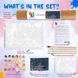 Ledgebay Paint by Numbers Kit for Adults: Beginner to Advanced Number Painting Kit - Fun DIY Arts & Crafts | Color by Numbers for Adults - Kits Include - (Aurora Bliss 16" x 20" Unframed) Ledgebay