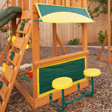 KidKraft Brightside Wooden Swing Set with Café Area and Stools KidKraft