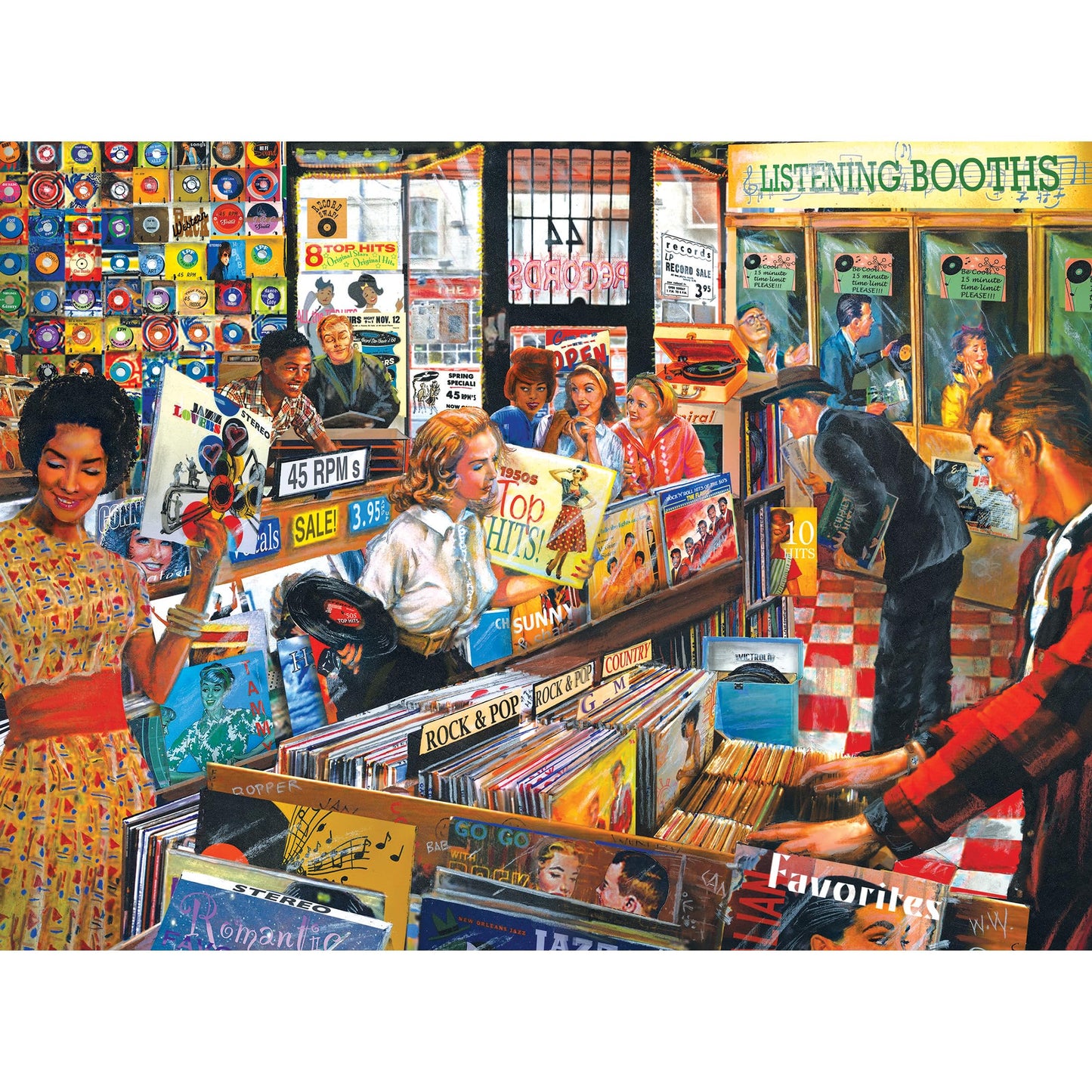 RoseArt - Back to The Past Record Store - 750 Piece Jigsaw Puzzle