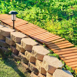 Giantex 8ft Wooden Garden Pathway, 22" W Roll Out Hardwood Walkway with Non-Slip Surface, Tools Free Assembly, Outdoor Rustic Decorative Boardwalk Flooring Pavers for Backyard Wedding Giantex