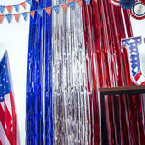 LOLStar 4th of July Decorations,Red White and Blue 3 Pack Tinsel Foil Fringe Curtains,4th of July Photo Booth Prop Streamer Backdrop for America Patriotic Party,Memorial Day,Independence Day,Labor Day LOLStar