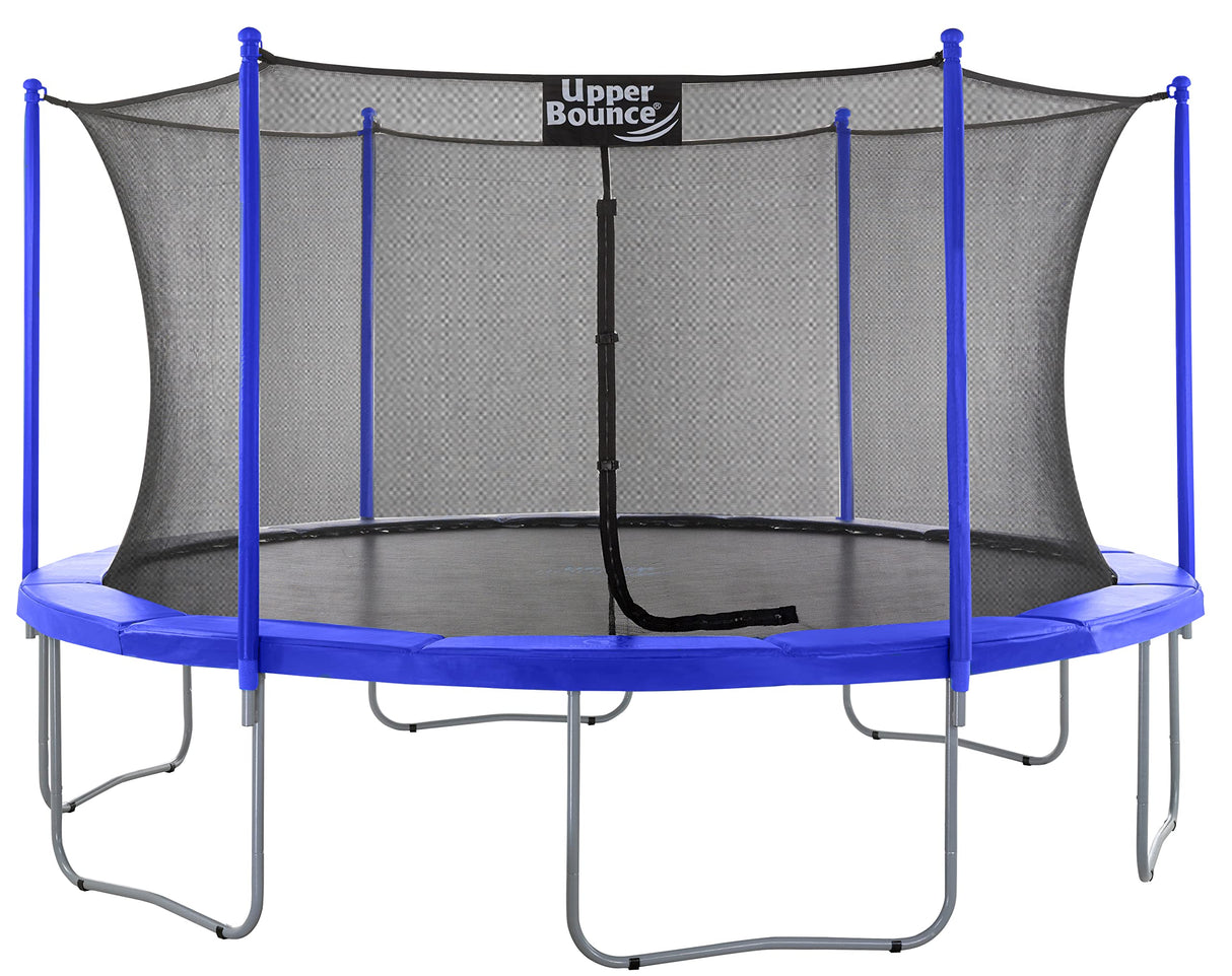 Machrus Upper Bounce Trampoline 7.5FT 9FT 10FT 12FT 14FT 15FT 16FT, Recreational Trampolines with Enclosure- ASTM Approved- Outdoor Trampoline for Kids and Adults with Safety Net and Spring Padding Upper Bounce
