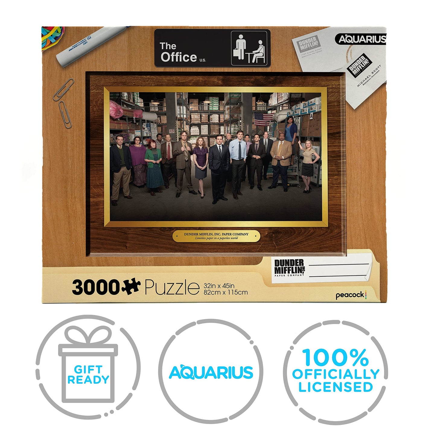 Aquarius The Office Puzzle (3000 Piece Jigsaw Puzzle) - Officially Licensed The Office Merchandise & Collectibles - Glare Free - Precision Fit - 32 x 45 Inches