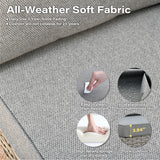 11 Pieces Outdoor Sectional Patio Furniture Set with 54" Fire Pit,Wicker Conversation Sets Rattan L Shaped Couch Swivel Rocking Chairs,Modular Outdoor Sofa for Porch Balcony Backyard Dark Grey ORMONO