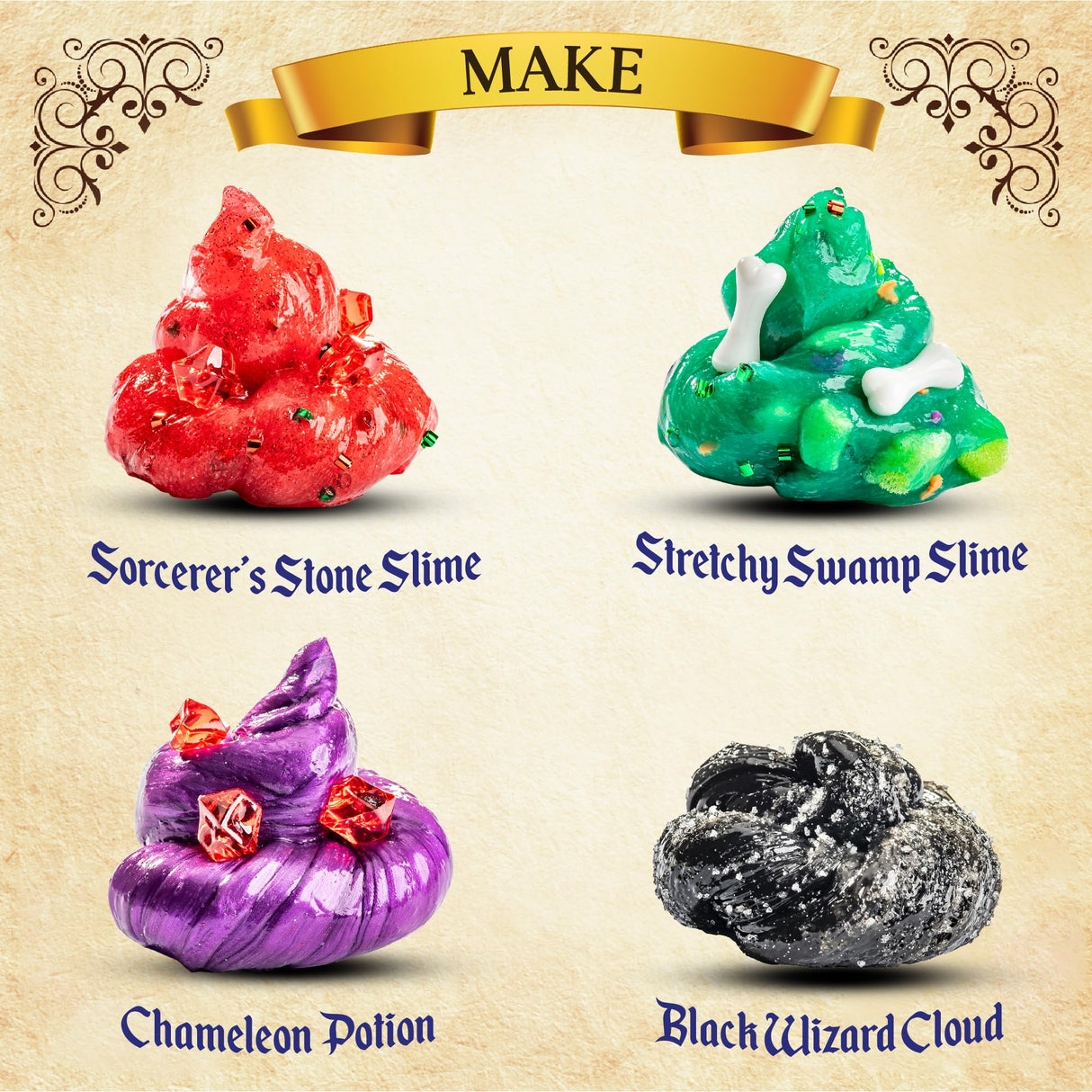 Original Stationery Wizard Kid Slime Kit for Ages 8-12 & Boys with Wand & Cauldron – DIY Potion and Slime Making Kit - Birthday Gift for Kids Original Stationery
