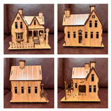 MPIUET 3D Wooden Puzzles for Adults Wooden House Rustic Villa Model Kits for Adults, 6.7" × 6.1" × 6.9", 3D Jigsaw Brain Teaser Puzzles, Log Cabin DIY MPIUET