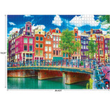 RoseArt - Kodak Premium - Colorful Waterfront Buildings, Amsterdam - 1000 Piece Jigsaw Puzzle for Adults RoseArt