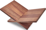 Honygebia Solid Wood Book Stands - Cross Frame Sapele Wooden Book Holder, Open Bookstand for Display and Reading, Suitable for Art, Bible, Cookbook, Easel, Magazine, Textbooks Honygebia