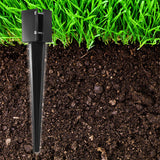 CRIZTA 8 Pcs 36" Heavy Duty 4x4 Fence Post Anchor Ground Spike Metal Black Powder Coated - Mailbox Post Anchors. Length: 36 inches, Outer Dimension: 4” x 4” (Fit 3.5” x 3.5” Square Wood Post) CRIZTA